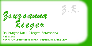 zsuzsanna rieger business card